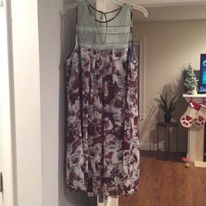 Light Blue and Purple floral dress.. BCBG